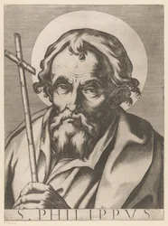 Heilige Filippus
S. Philippus (título sobre o objecto)
Christus, Maria en de twaalf apostelen (título da série)
Il sacrato collegio apostolico (título da série)