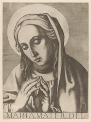 Maria
Maria Mater Dei (título sobre o objecto)
Christus, Maria en de twaalf apostelen (título da série)
Il sacrato collegio apostolico (título da série)