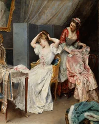 A toilette, c. 1890-1900