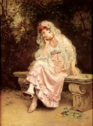 “" Pintura de Raimundo Madrazo (1841-1920). Por volta de 1900. Bilbao, Museu de Belas Artes.