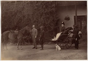O coronel H. R. Thuillier e a sua esposa Emmeline Williams Thuillier, Shimla