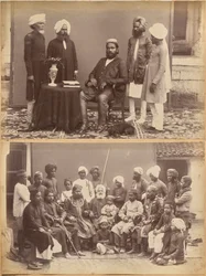 Ramkishore Singh, Rewa (recto, em cima); família de Mowhri Rahman Alli Khan, Rewa (recto, em baixo)