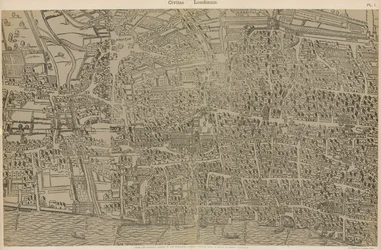 Civitas Londinium, da pesquisa original na Biblioteca Guildhall, do reinado da rainha Elizabeth