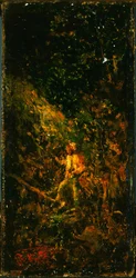 Figura em uma paisagem