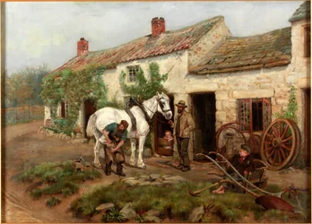 Forja, extremidade da ponte de Hexham, 1885