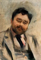 Retrato de Isaac Albeniz aos 34 anos de idade, detalhe (óleo sobre tela)