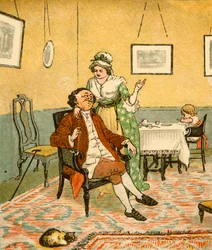 John Gilpin e sua esposa, 1878, c1918.