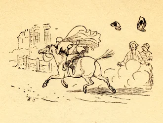 Cavalos de John Gilpins, e seu chapéu e peruca explodem, 1878, c1918.