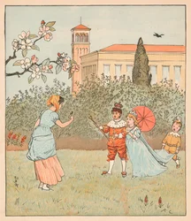 A empregada doméstica e a Jenny Wren, 1880.