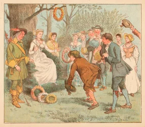 ... eles foram a um caramanchão ..., c1885, 1934.