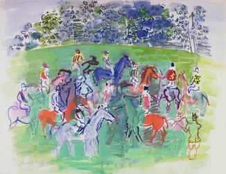 Nas corridas, c.1930-50 (guache)