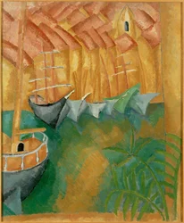 Bateaux a quai dans le port de Marseille (pintura sobre tela)