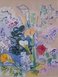 Bouquet de Arums (guache sobre papel)