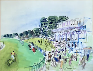 Goodwood, a tribuna de honra em frente ao hipódromo