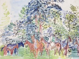 Cavalos na floresta; Chevaux au Bois
