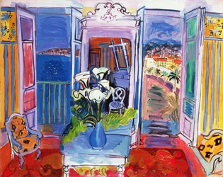 Interior com janelas abertas