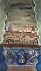Janela aberta com vista para a Pont Neuf