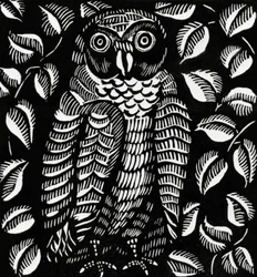Coruja, para o poema Le hibou, de Le Bestiaire ou Cortege d