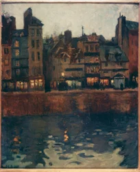 O porto do Havre ao anoitecer