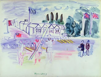 A Regata em Henley (aguarela sobre papel)