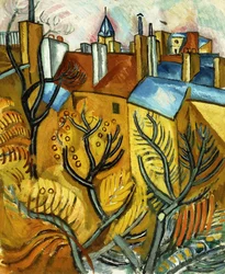 Vista da janela de um atelier para a Rue Seguier; Vue de la Fenetre de L