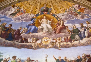 Disputa do Santíssimo Sacramento - fresco de Rafael