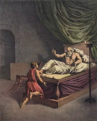 Samuel indo a Eli depois de ouvir uma voz chamando seu nome (cor litho)