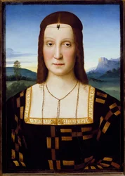 Retrato de Elisabetta Gonzaga, c.1504-1505 (óleo sobre madeira)
