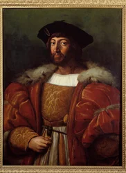 Retrato de Laurent II de Medicis, Duque de Urbino (Urbino) (1492-1519) (Lorenzo de Medici) Pintura de Raffaello Sanzio dit Raphael (1483-1520) Século XVI. Museu Montpellier Fabre