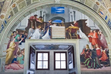 A missa em Bolsena, sala de Heliodorus