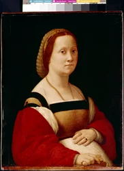 A Mulher Grávida (La Gravida) (óleo sobre madeira)