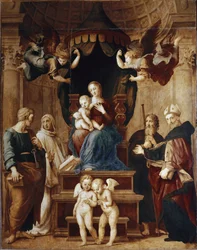 Virgem com quatro anjos e quatro (pintura