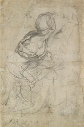 Estudos para duas mulheres ajoelhadas, c1500-1520