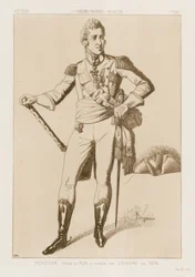 Cavalheiro - irmão do rei, depois de uma gravura de 1814