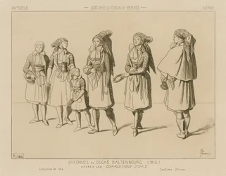 Trajes nacionais alemães - Ducado de Saxe-Altenburg (1815)