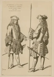 Marechal de Tallard e Sr. Laubanie no acampamento antes da Batalha de Landau, novembro de 1703