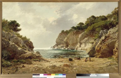 A enseada de Oustau Diou em Porquerolles Pintura de Raphael Luc Ponson (1835-1904) Menção obrigatória: Fundação da coleção a respeito de Provence, Marselha