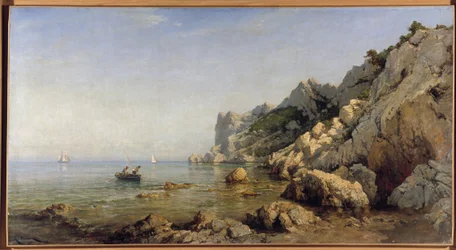 A costa de Sormiou Calanques perto de Marselha (óleo sobre tela).
