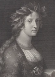 Poesia, uma mulher com uma coroa de louros, 1827