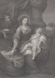 A Sagrada Família, com o Menino Jesus dormindo no colo da Virgem, 1786