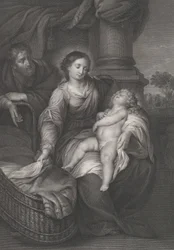 A Sagrada Família, com o Menino Jesus dormindo no colo da Virgem, c. 1778-86