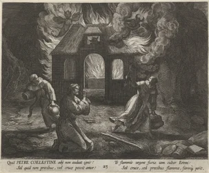 São Pedro Coelestinus como eremita
A vida virtuosa dos ermitãos (título da série)
Trophaeum vitae solitariae (título da série)