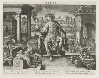 Nuptiae como personificação do casamento
Nvptiae (título sobre o objecto)
Principais ocupações de um príncipe (título da série)
Esquema, seu speculum principum (título da série)