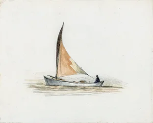 Filadière no estuário do Gironde (guache, carvão e lápis sobre papel)