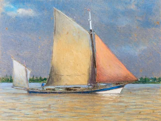 Filadière no estuário do Gironde (pastel sobre papel)