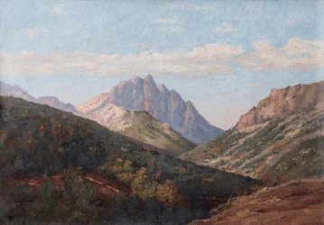 Paisagem, montanhas (óleo sobre tela)