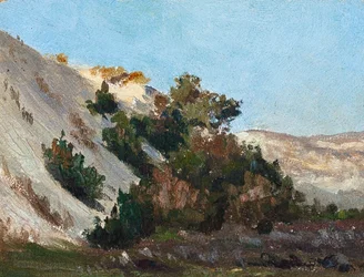 Paisagem com dunas, Oceano Atlântico (óleo sobre cartão)