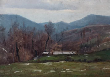 Paisagem com lagoa, março de 1905 (óleo sobre madeira)