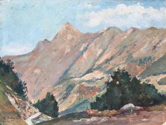 Paisagem de montanha nos Pirinéus