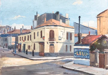 Rue a Bordeaux (óleo sobre madeira)